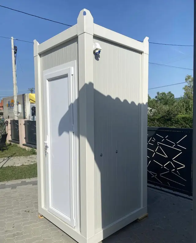 White VIP single restroom cabin
